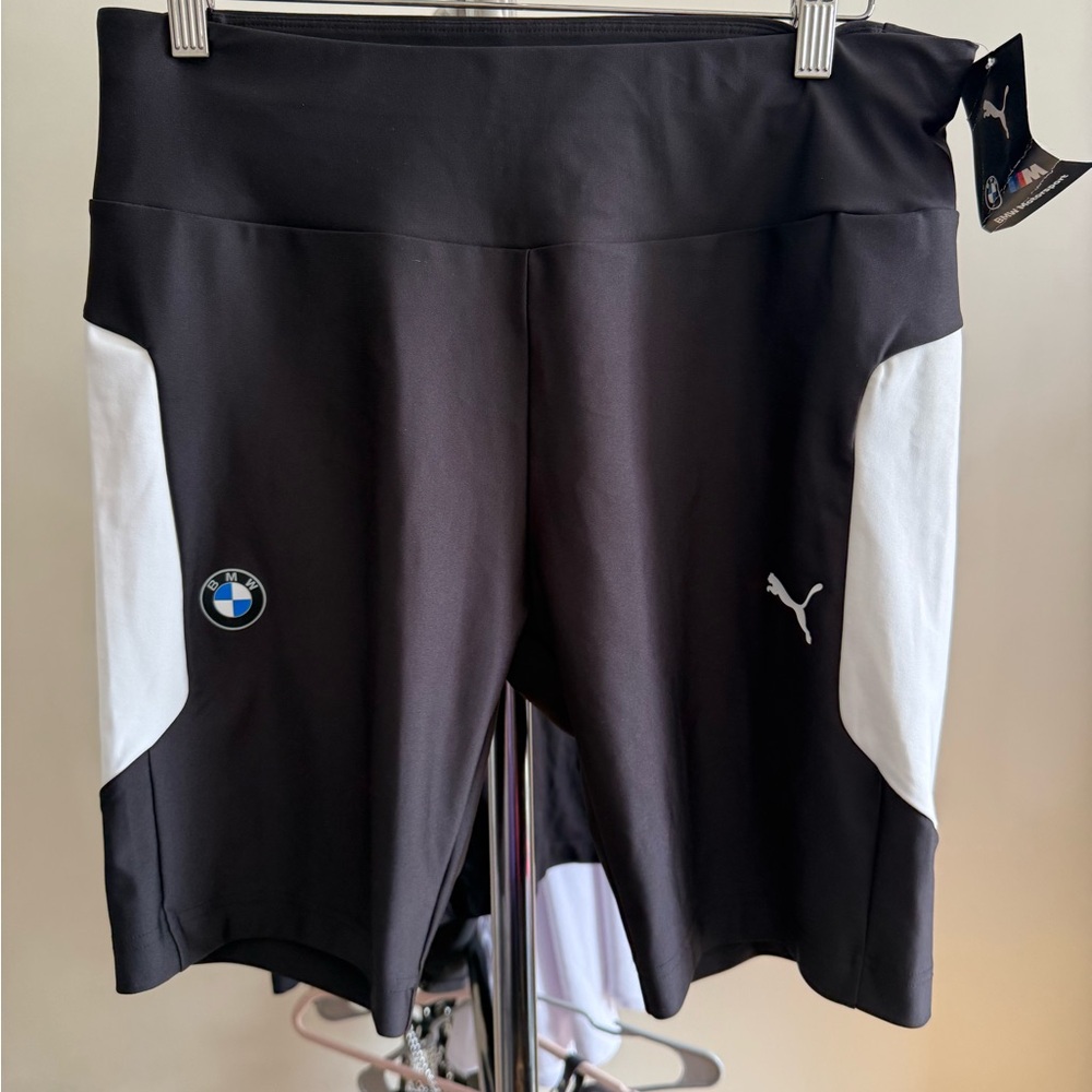 BMW Women's Black and White Bike Shorts
